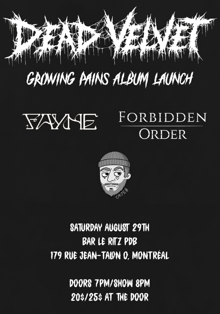 Fayne supporting Dead Velvet @ Bar Le Ritz PDB Saturday, August 29, 2026 at 7 PM